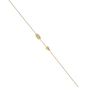 14K Yellow Gold Polished Arrow Anklet