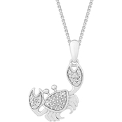 Sterling Silver Diamond Accent Fashion Pendant Necklace