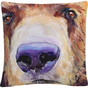 Trademark Fine Art Pat Saunders White The Sniffer Decorative Throw Pillow