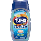 Tums Smoothies Extra Strength 750 Assorted Fruit Chewable Tablets 60 Ct.