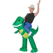 Gemmy Men's Inflatable Dinosaur Rider Costume