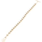 Lauren Ralph Lauren Goldtone Beaded Logo Padlock Bracelet