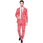 Men's Christmas Red Suit Costume