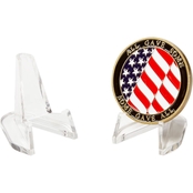 Challenge Coin Clear Plastic Easel 2 Pk.