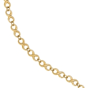 14K Yellow Gold Polished Infinity Bracelet