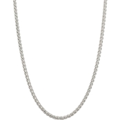 Sterling Silver 5mm 24 in. Round Spiga Chain Necklace