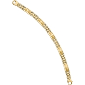 14K Gold Men's Two Tone Link Bracelet