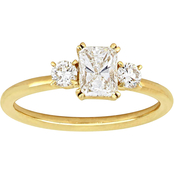 Diamore 14K Yellow Gold 1 CTW Diamond 3 Stone Engagement Ring