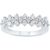 10K White Gold Diamond Accent Fashion Ring
