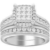 10K White Gold 1 1/4 CTW Diamond Ring, Size 7