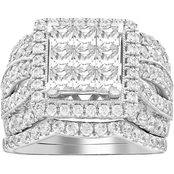 American Rose 10K White Gold 3 CTW Diamond Ring