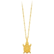 14K Yellow Gold Mini Turtle Necklace