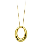 14K Yellow Gold Oval Necklace