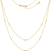 14K Yellow Gold Bar Choker Plus Necklace