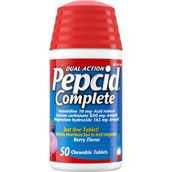 Pepcid Complete Acid Reducer Plus Antacid Chewable Berry Tablets 50 ct.