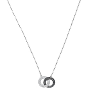 Swarovski Two-tone Crystal Interlocking Circles Necklace