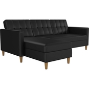 DHP Hartford Storage Sectional Futon with Chaise