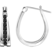 Sterling Silver 1/4 CTW Diamond Hoop Earrings