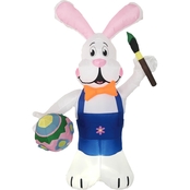 Morris Costumes 7 ft. Inflatable Bunny with Eggs Paint Pen