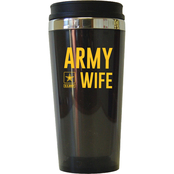 16 oz. Army Wife Translucent Acrylic Outer Stainless Steel Tumbler and Slide Lid