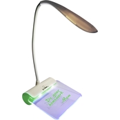 Linsay Smart LED Lamp Touch with Notepad Lighting Green and 2 USB Charger