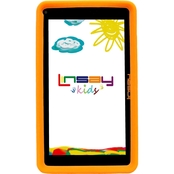 Linsay Kids Funny Quad Core Tablet with Orange Defender Case