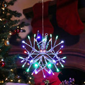 Alpine Christmas Twig Ornament with LED Lights