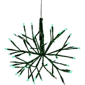 Alpine Christmas Green Twig Ornament with LED Lights