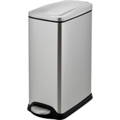 Simply Perfect Slim Trash Bin with Stainless Steel Lid 10L