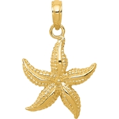 14K Yellow Gold Starfish Charm