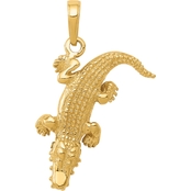 14K Yellow Gold Moveable Alligator Charm