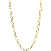 14K Yellow Gold 3.4mm Solid Figaro Chain Necklace