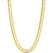 14K Yellow Gold 5.7mm Solid Curb Chain Necklace