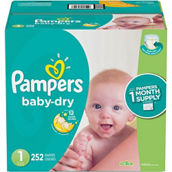 Pampers Baby Dry Diapers Size 1 (8-14 lb.) 252 ct.