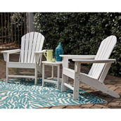 Signature Design by Ashley Adirondack Chairs (2) & End Table Set White