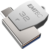 EMTEC 32GB Mobile & Go USB 2.0/Type C Flash Drive