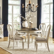 Signature Design by Ashley Realyn 7 pc. Oval Dining Set with Ribbon Back Chairs