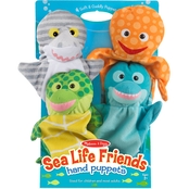 Melissa & Doug Sea Life Friends 4 pc. Hand Puppet Set