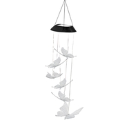 Alpine Solar Butterfly Wind Chime with LED Light