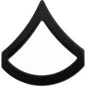 Army Rank PFC Subdued Pin-On, 2 pc.