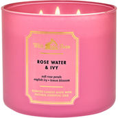 Bath & Body Works White Barn Rosewater and Ivy 3 Wick Candle