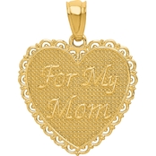 14K Gold For My Mom/ Thanks For Everything Heart Charm