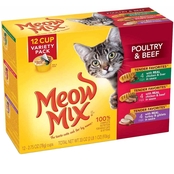 Meow Mix Tender Favorites Poultry and Beef Variety Pack 12 ct.