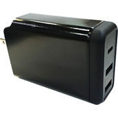 60W Type C (PD) & 2 USB A Wall Charger BLACK