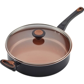 Farberware Glide Copper Ceramic 4 qt. Saute Pan with Helper Handle
