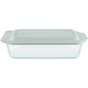 Pyrex Deep 9 x 13 in. Glass Baker with Sage Lid