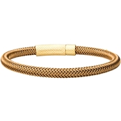 INOX Gold Over Stainless Steel Wire Mesh Bracelet