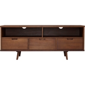 Walker Edison 58 in. Mid Century Modern 3 Drawer Solid Wood TV Stand