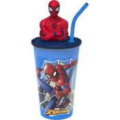 marvel comics 15 oz. funtastic plastic tumbler with straw