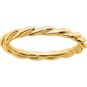 Gold Over Sterling Silver Twist Ring
